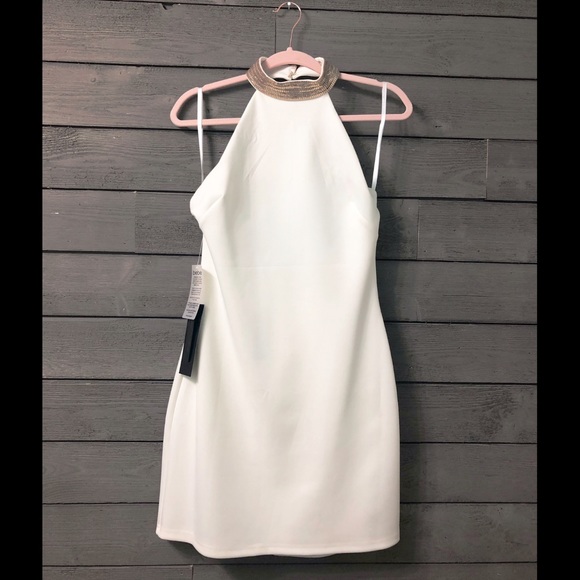 bebe Dresses & Skirts - NWT White BeBe Bodycon Low Back Dress Sz Large